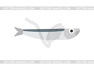 Anchovy . small fish - vector image