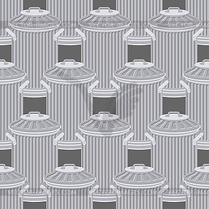 Trash can seamless pattern. Wheelie bin - royalty-free vector clipart