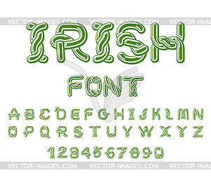 Irish font. National Celtic alphabet. Traditional - vector clipart