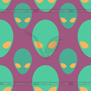 Alien seamless pattern. Space invaders background. - vector image