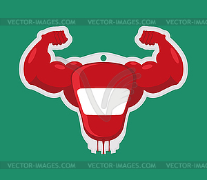 Strong blood. Powerful blood donor bag  - vector clip art