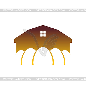 Chicken farm emblem. Egg Farm Logo. Poultry - vector clipart