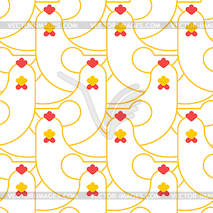Куриные бесшовные модели. Ферма фон птица - векторный графический клипарт