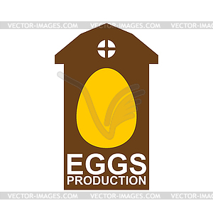 Chicken farm emblem. Egg Farm Logo. Poultry - vector clipart / vector image