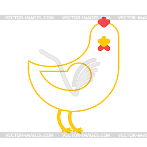 Chicken . Farm bird - vector clipart / vector image