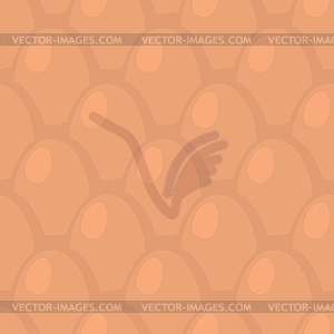 Brown chicken egg seamless pattern ornament . Eggs - vector image