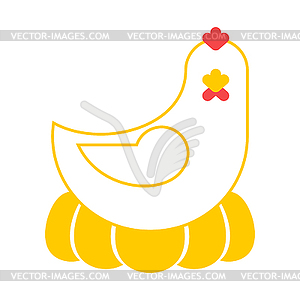 Chicken . Farm bird - vector image