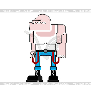 Skinhead . Football hooligan. Angry bad bully - vector clipart