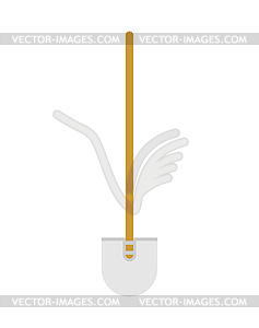 Shovel . Hand tool for work - vector image