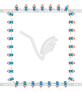 Frame of workers. Background for Labor Day. - vector clipart