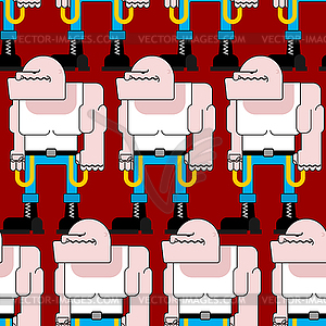 Skinhead seamless pattern. Football bully - vector image