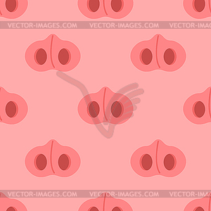 Pig nose seamless pattern. Snouted ornament pink - vector clip art