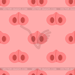 Pig nose seamless pattern. Snouted ornament pink - vector clip art