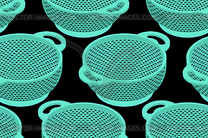 Colander seamless pattern. Pastafarianism cap - vector image