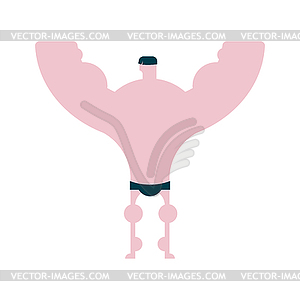 Bodybuilder hands up winner of fitness - vector clipart