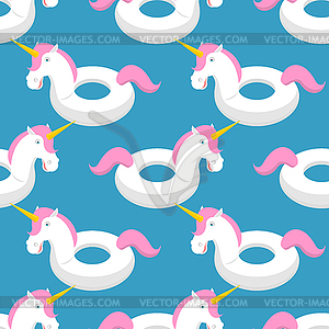 Inflatable unicorn pattern. Magic Beast Toy for - vector image