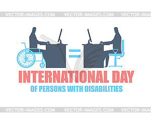 International Day of Persons with Disabilities. - vector image