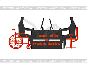 International Day of Persons with Disabilities. - vector image