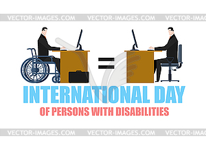 International Day of Persons with Disabilities. - vector clipart