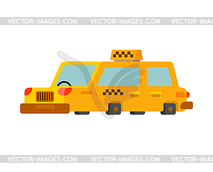 Такси. Желтый транспорт Перевозка людей - векторная иллюстрация