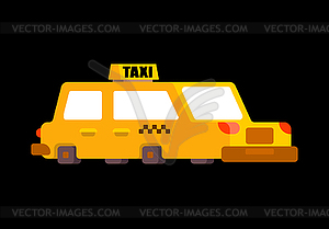 Taxi . Yellow Car Transportation of people - vector image