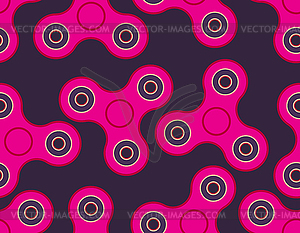 Spinner seamless pattern. Fidget finger toy texture - vector clipart