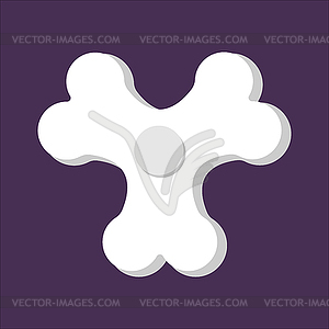 Spinner Bones Fidget finger toy. Halloween Anti - royalty-free vector clipart