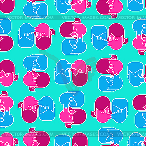 Swinger party seamless pattern. guy and girl sex - vector clip art