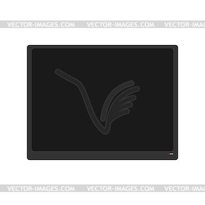 Large flat TV . Modern televisor - vector clip art