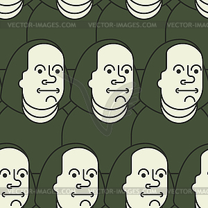 Benjamin Franklin seamless pattern on 100 dollars - vector clipart