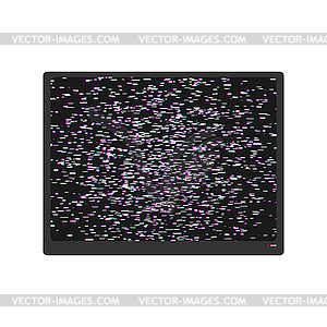 Glitch effect TV interference. Distorted style - vector image