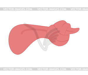 Tongue knot . Silence allegory . Do not talk - vector image