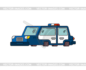 Police car cartoon style. patrol car - vector clip art