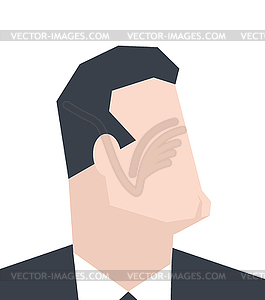 Businessman face icon sign. Manager head - vector clipart