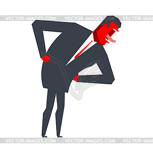 Angry Boss yelling. Office life. Businessman - royalty-free vector clipart