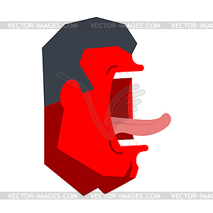 Angry Boss yelling. Office life. Businessman - vector clip art