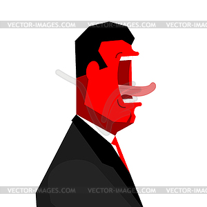 Angry Boss yelling. Office life. Businessman - vector clip art