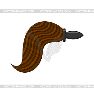 Anal plug with tail. Sex toy for adults - vector image