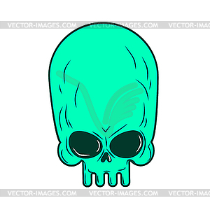 Alien skull . UFO head skeleton - vector image