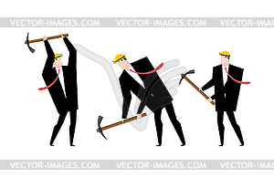 Mining bitcoin set. Minir Extraction Crypto currenc - vector clipart