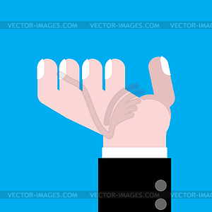 Hand asking . Finger of businessman - vector clipart