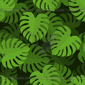 Monstera seamless pattern. Tropical leaves - vector EPS clipart