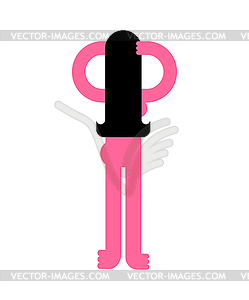 Girl washes her hair. Woman washing . illustratio - vector clip art