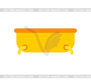 Gold Bath . Expensive Bathroom - vector image