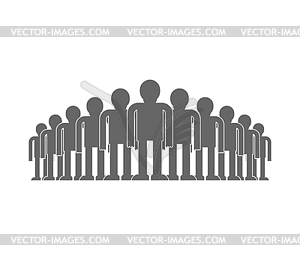 Crowd of people icon. throng . Society illustrati - vector image