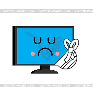 sick computer clipart