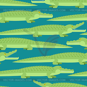 Crocodile Seamless Pattern. Alligator Kids cloth - vector clipart