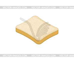 Piece of bread . Food - vector image