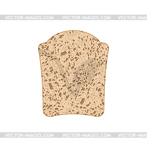 Piece of bread . Food - vector image