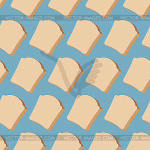 Piece of bread seamless pattern. Food texture - vector clipart